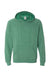 Independent Trading Company PRM33SBP Mens Special Blend Raglan Hooded Sweatshirt Hoodie w/ Pouch Pocket Sea Green Flat Front