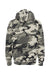 Independent Trading Company IND4000 Mens Hooded Sweatshirt Hoodie w/ Pouch Pocket Snow Camo Flat Back