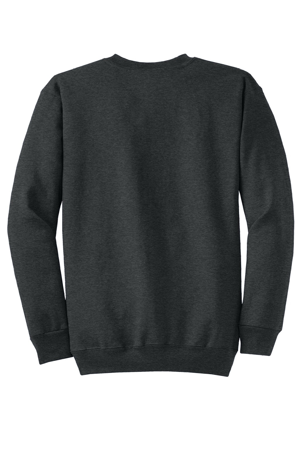 Port & Company PC78 Mens Core Pill Resistant Fleece Crewneck Sweatshirt Heather Black Flat Back