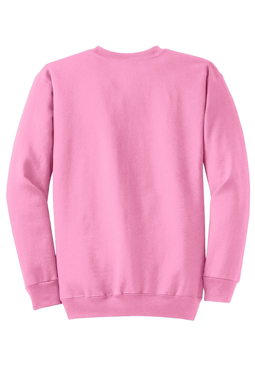 Port & Company PC78 Mens Core Pill Resistant Fleece Crewneck Sweatshirt Candy Pink Flat Back