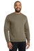Port & Company PC78 Mens Core Pill Resistant Fleece Crewneck Sweatshirt Coyote Brown Model Front