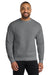 Port & Company PC78 Mens Core Pill Resistant Fleece Crewneck Sweatshirt Heather Graphite Grey Model Front