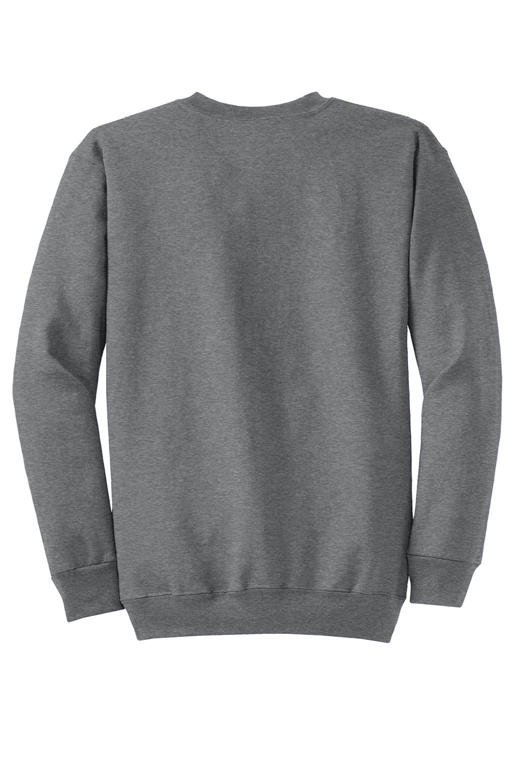 Port & Company PC78 Mens Core Pill Resistant Fleece Crewneck Sweatshirt Heather Graphite Grey Flat Back