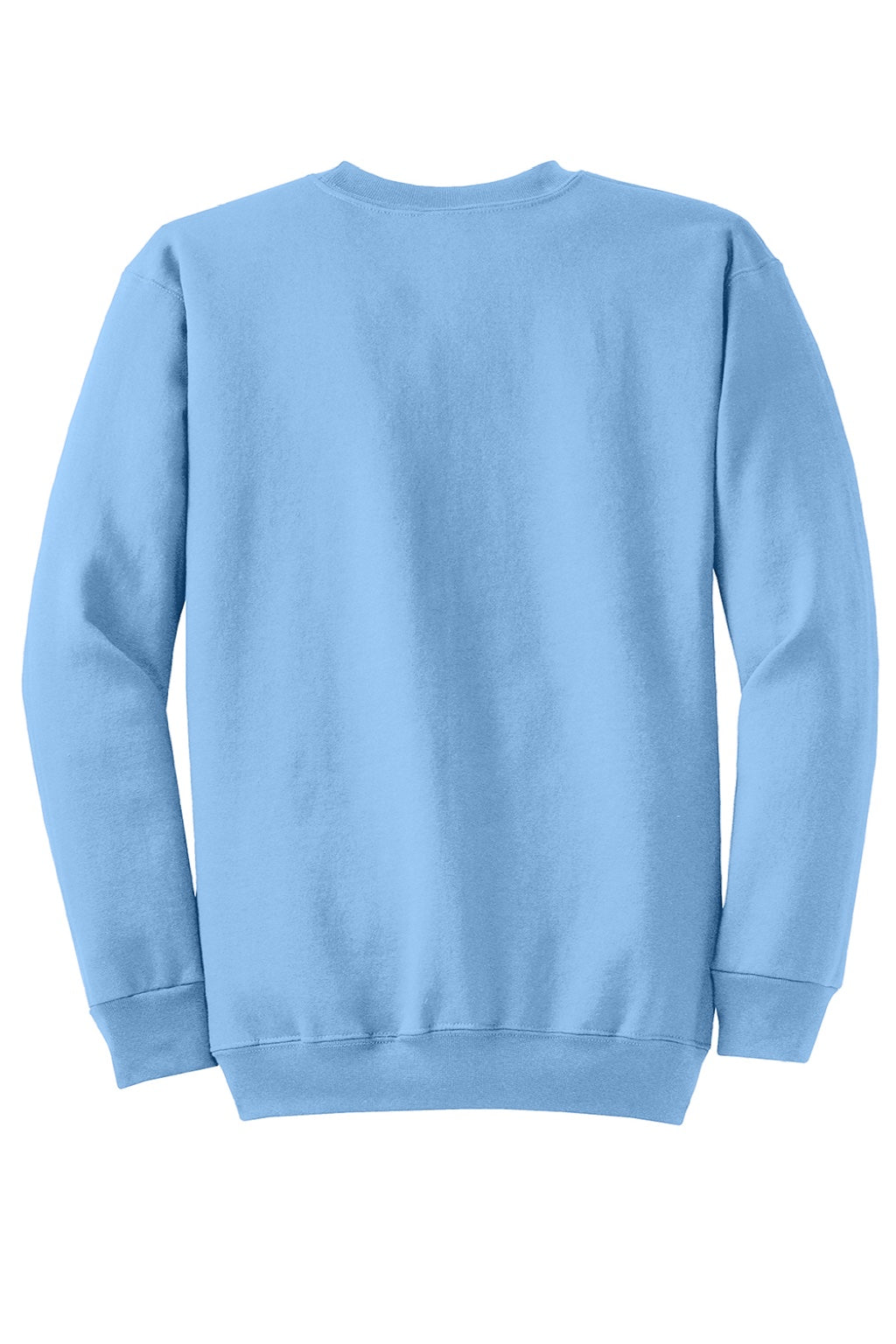 Port & Company PC78 Mens Core Pill Resistant Fleece Crewneck Sweatshirt Light Blue Flat Back