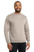 Port & Company PC78 Mens Core Pill Resistant Fleece Crewneck Sweatshirt Light Sand Brown Model Front