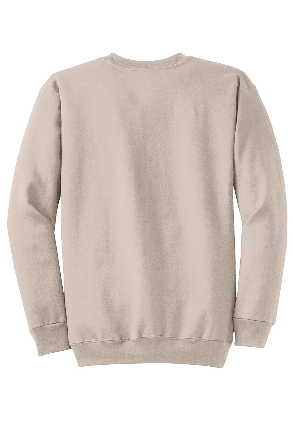 Port & Company PC78 Mens Core Pill Resistant Fleece Crewneck Sweatshirt Light Sand Brown Flat Back