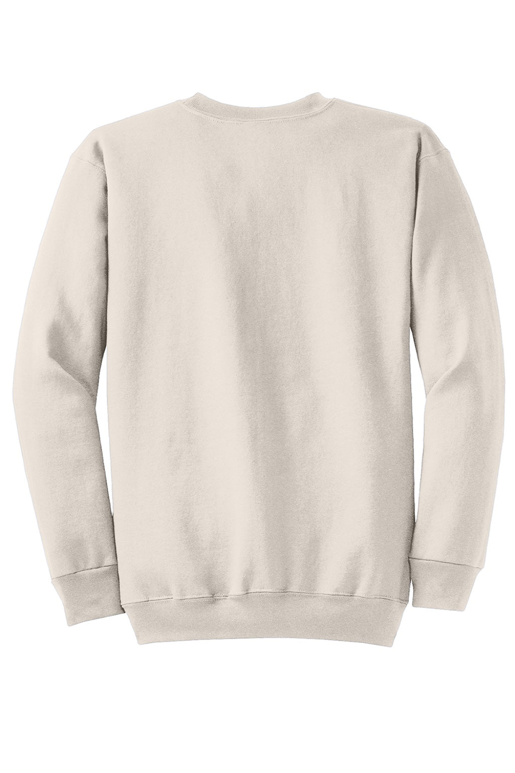 Port & Company PC78 Mens Core Pill Resistant Fleece Crewneck Sweatshirt Natural Flat Back