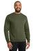 Port & Company PC78 Mens Core Pill Resistant Fleece Crewneck Sweatshirt Olive Drab Green Model Front