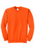 Port & Company PC78 Mens Core Pill Resistant Fleece Crewneck Sweatshirt Safety Orange Flat Front