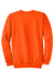 Port & Company PC78 Mens Core Pill Resistant Fleece Crewneck Sweatshirt Safety Orange Flat Back