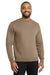 Port & Company PC78 Mens Core Pill Resistant Fleece Crewneck Sweatshirt Sand Brown Model Front