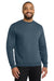 Port & Company PC78 Mens Core Pill Resistant Fleece Crewneck Sweatshirt Steel Blue Model Front