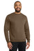 Port & Company PC78 Mens Core Pill Resistant Fleece Crewneck Sweatshirt Woodland Brown Model Front