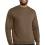 Port & Company Mens Core Pill Resistant Fleece Crewneck Sweatshirt - Woodland Brown