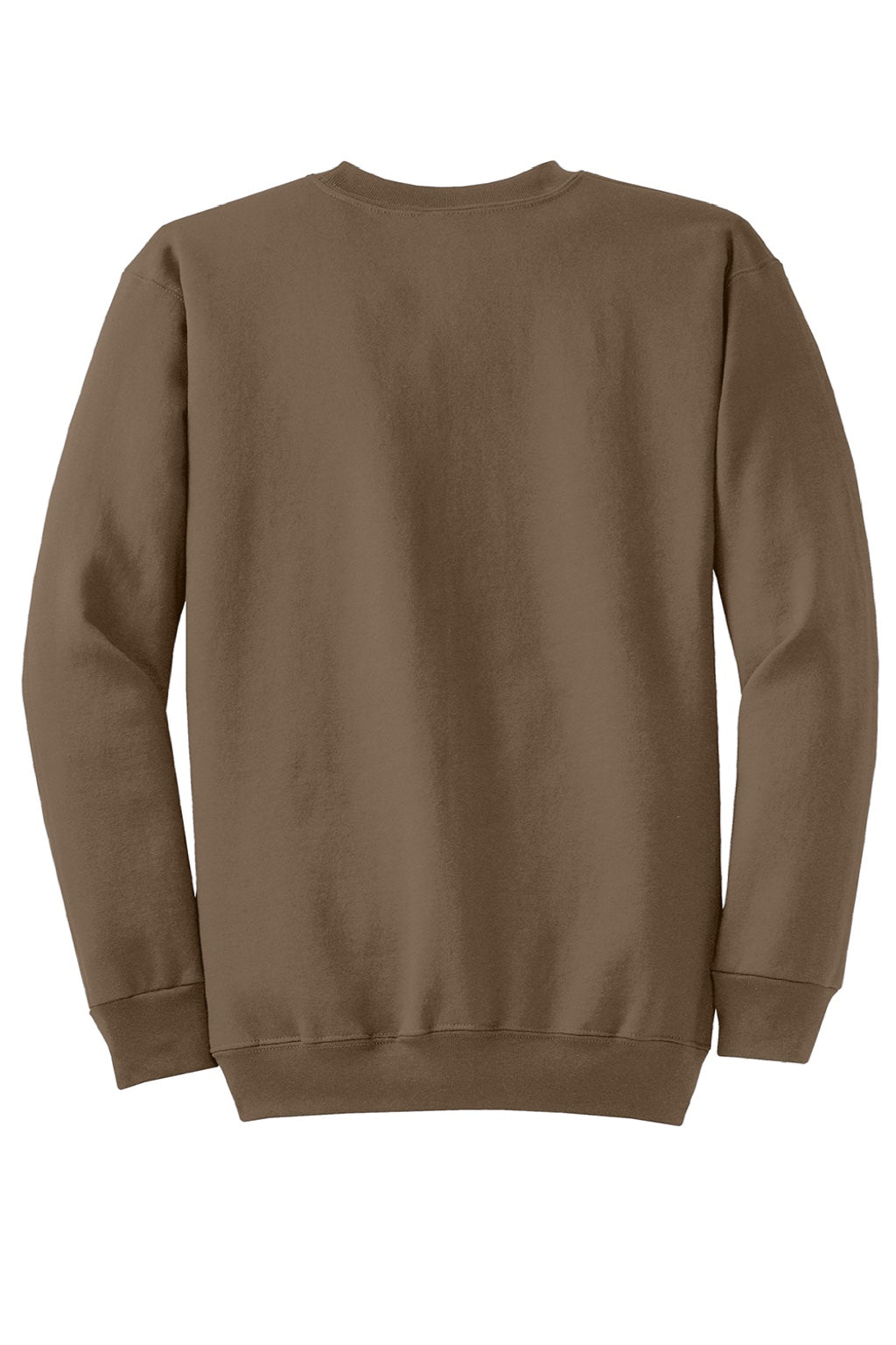 Port & Company PC78 Mens Core Pill Resistant Fleece Crewneck Sweatshirt Woodland Brown Flat Back