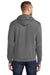 Port & Company PC78H/PC78HT Mens Core Pill Resistant Fleece Hooded Sweatshirt Hoodie w/ Pouch Pocket Heather Graphite Grey Model Back