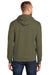 Port & Company PC78H/PC78HT Mens Core Pill Resistant Fleece Hooded Sweatshirt Hoodie w/ Pouch Pocket Olive Drab Green Model Back