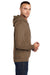 Port & Company PC78H/PC78HT Mens Core Pill Resistant Fleece Hooded Sweatshirt Hoodie w/ Pouch Pocket Woodland Brown Model Side