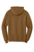 Port & Company PC78H/PC78HT Mens Core Pill Resistant Fleece Hooded Sweatshirt Hoodie w/ Pouch Pocket Duck Brown Flat Back
