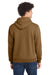 Port & Company PC78H/PC78HT Mens Core Pill Resistant Fleece Hooded Sweatshirt Hoodie w/ Pouch Pocket Duck Brown Model Back