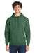 Port & Company PC78H/PC78HT Mens Core Pill Resistant Fleece Hooded Sweatshirt Hoodie w/ Pouch Pocket Heather Forest Green Model Front