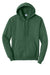 Port & Company PC78H/PC78HT Mens Core Pill Resistant Fleece Hooded Sweatshirt Hoodie w/ Pouch Pocket Heather Forest Green Flat Front