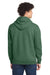 Port & Company PC78H/PC78HT Mens Core Pill Resistant Fleece Hooded Sweatshirt Hoodie w/ Pouch Pocket Heather Forest Green Model Back