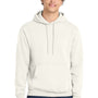 Port & Company Mens Core Pill Resistant Fleece Hooded Sweatshirt Hoodie w/ Pouch Pocket - Ivory