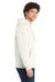 Port & Company PC78H/PC78HT Mens Core Pill Resistant Fleece Hooded Sweatshirt Hoodie w/ Pouch Pocket Ivory Model Side
