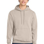 Port & Company Mens Core Pill Resistant Fleece Hooded Sweatshirt Hoodie w/ Pouch Pocket - Light Sand Brown