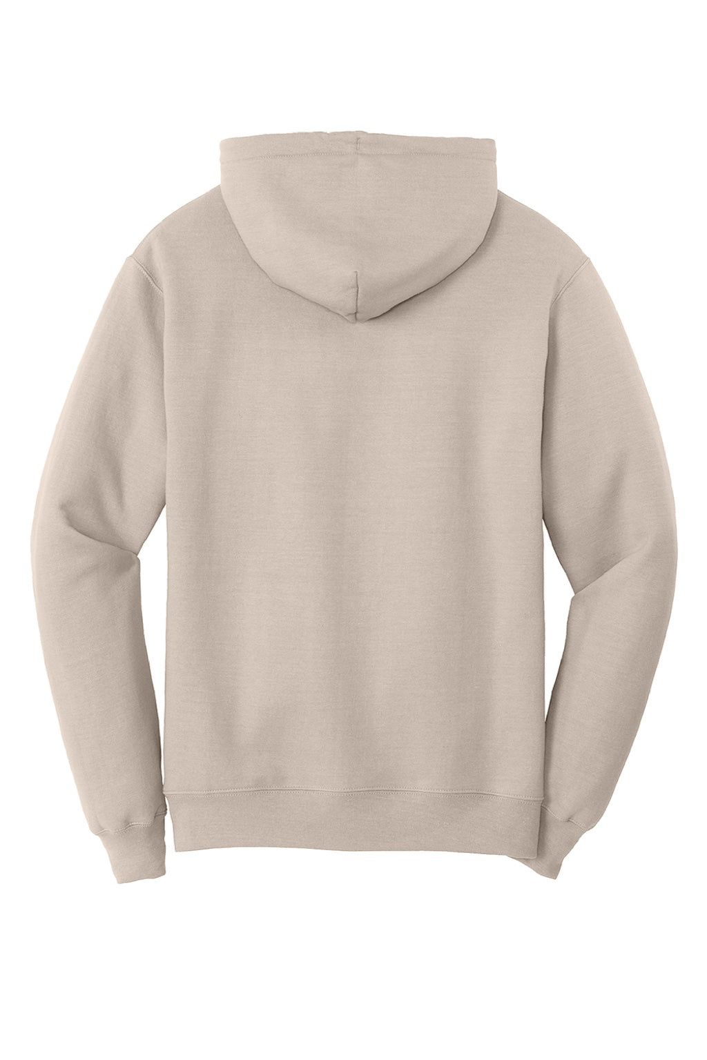 Port & Company PC78H/PC78HT Mens Core Pill Resistant Fleece Hooded Sweatshirt Hoodie w/ Pouch Pocket Light Sand Brown Flat Back