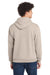 Port & Company PC78H/PC78HT Mens Core Pill Resistant Fleece Hooded Sweatshirt Hoodie w/ Pouch Pocket Light Sand Brown Model Back