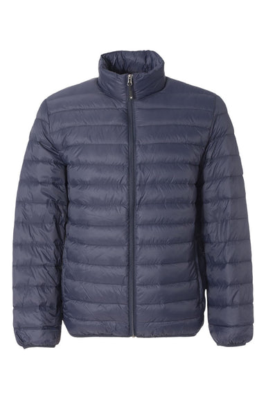 Weatherproof 15600 Mens 32 Degrees Packable Down Wind & Water Resistant Full Zip Jacket Classic Navy Blue Flat Front
