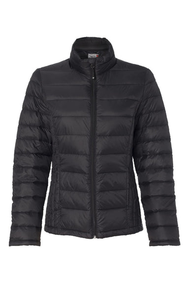 Weatherproof 15600W Womens 32 Degrees Packable Down Wind & Water Resistant Full Zip Jacket Black Flat Front