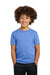 Gildan 42000B Youth Performance Jersey Moisture Wicking Short Sleeve Crewneck T-Shirt Carolina Blue Model Front