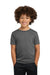 Gildan 42000B Youth Performance Jersey Moisture Wicking Short Sleeve Crewneck T-Shirt Charcoal Grey Model Front