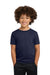 Gildan 42000B Youth Performance Jersey Moisture Wicking Short Sleeve Crewneck T-Shirt Navy Blue Model Front
