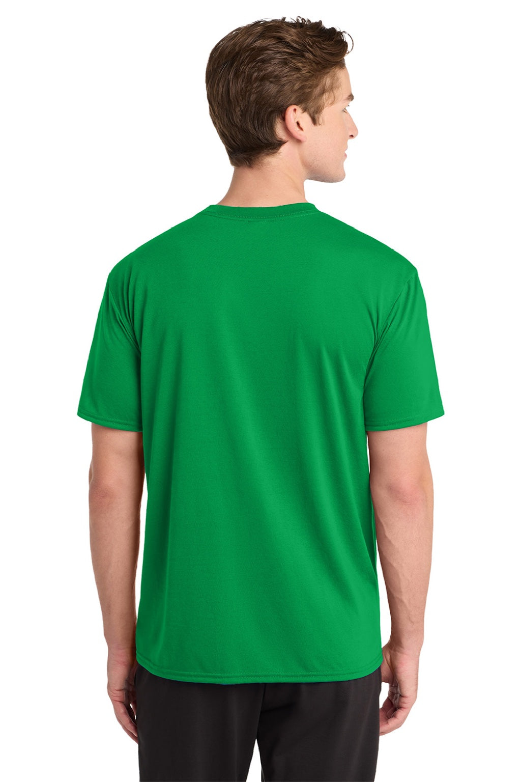 Gildan 42000 Mens Performance Jersey Moisture Wicking Short Sleeve Crewneck T-Shirt Irish Green Model Back