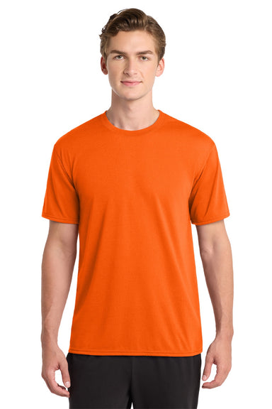 Gildan 42000 Mens Performance Jersey Moisture Wicking Short Sleeve Crewneck T-Shirt Orange Model Front