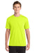 Gildan 42000 Mens Performance Jersey Moisture Wicking Short Sleeve Crewneck T-Shirt Safety Green Model Front