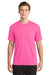 Gildan 42000 Mens Performance Jersey Moisture Wicking Short Sleeve Crewneck T-Shirt Safety Pink Model Front
