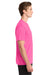 Gildan 42000 Mens Performance Jersey Moisture Wicking Short Sleeve Crewneck T-Shirt Safety Pink Model Side