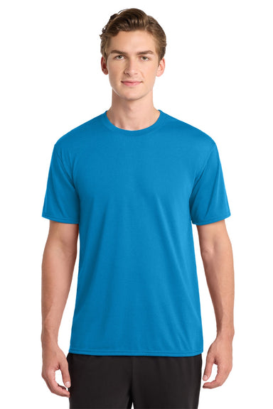Gildan 42000 Mens Performance Jersey Moisture Wicking Short Sleeve Crewneck T-Shirt Sapphire Blue Model Front