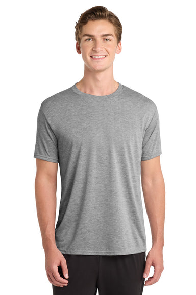 Gildan 42000 Mens Performance Jersey Moisture Wicking Short Sleeve Crewneck T-Shirt Sport Grey Model Front