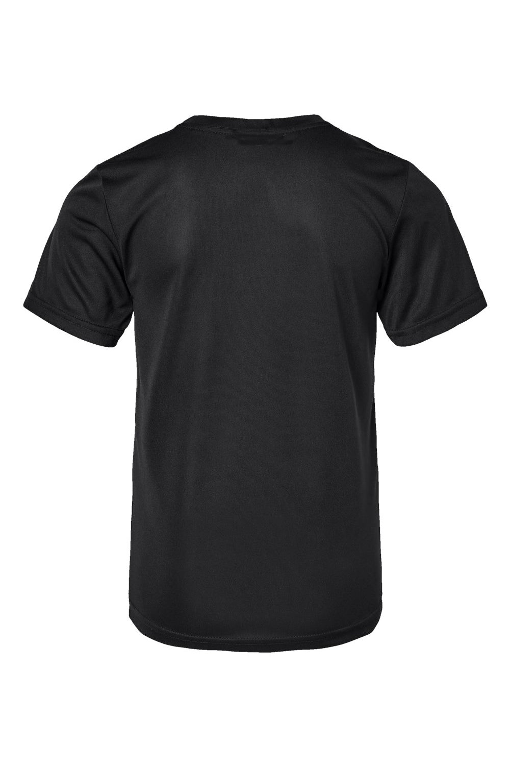 Augusta Sportswear 791 Youth Nexgen Moisture Wicking Short Sleeve Crewneck T-Shirt Black Flat Back