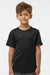 Augusta Sportswear 791 Youth Nexgen Moisture Wicking Short Sleeve Crewneck T-Shirt Black Model Front