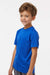 Augusta Sportswear 791 Youth Nexgen Moisture Wicking Short Sleeve Crewneck T-Shirt Royal Blue Model Side