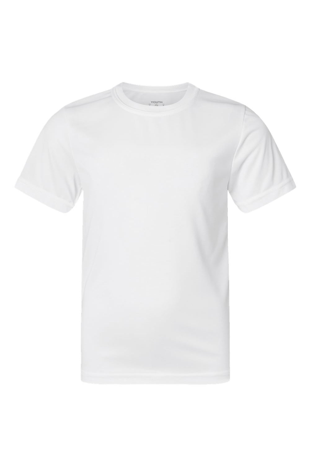 Augusta Sportswear 791 Youth Nexgen Moisture Wicking Short Sleeve Crewneck T-Shirt White Flat Front