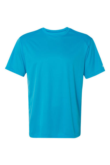 Badger 4120 Mens B-Core Moisture Wicking Short Sleeve Crewneck T-Shirt Electric Blue Flat Front