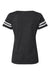 LAT 3537 Womens Fine Jersey Short Sleeve V-Neck T-Shirt Vintage Smoke Grey/White Flat Back
